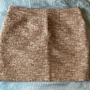Michael Kors Petite Jacquard Gold Shimmer Skirt